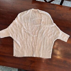 Barefoot Dreams Apricot/Soft Pink Open-Front Cardigan